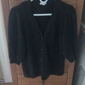 Black sweater with specks of color